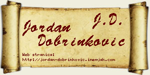 Jordan Dobrinković vizit kartica